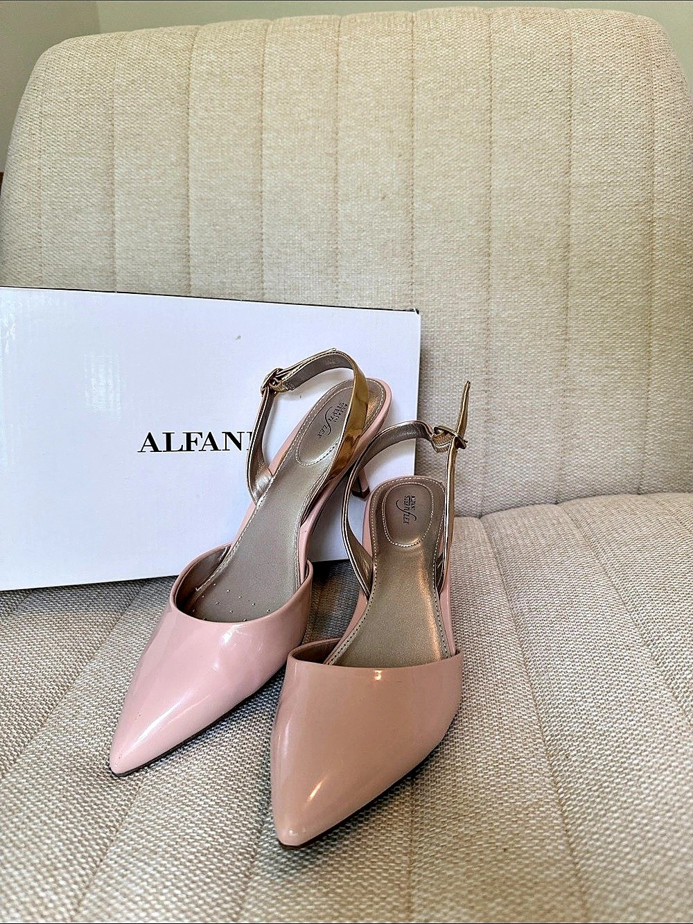 ALFANI Step N Flex Pointed-Toe Slingback Pumps Pink